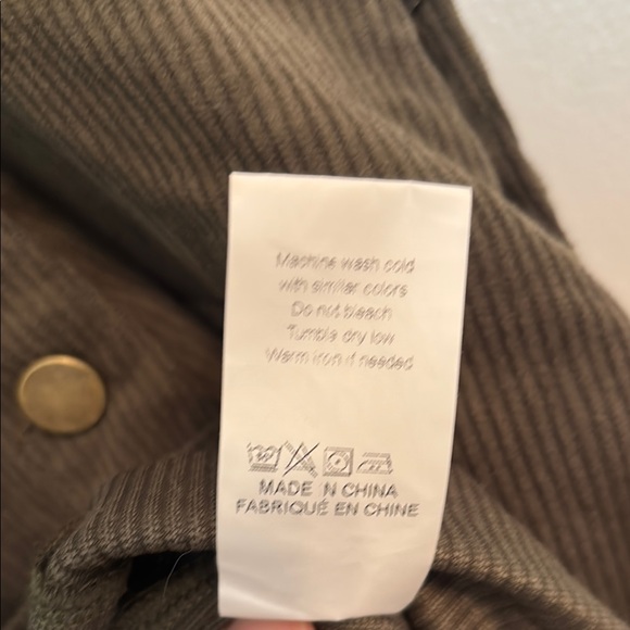 Army Green Women Corduroy Short Overalls - Picture 5 of 8